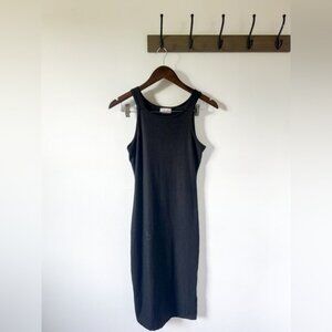 Pink Lily Black Ribbed Dress